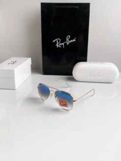 Rayban 3026 gold blue shaded