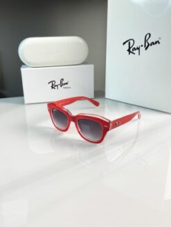Rayban red black 2186